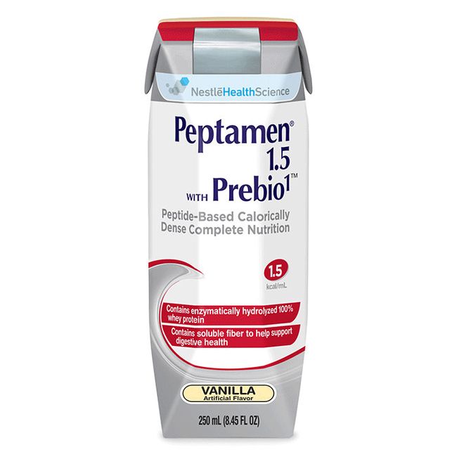 Peptamen 1.5 with Prebio1 Vanilla 250 mL, Carton, Ready to Use, 1 Count