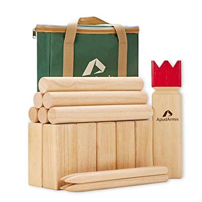  GETMOVIN SPORTS Kubb Premium Rubberwood Set, Viking Chess Fun  Outdoor Yard Game, Giant Board Game for The Beach, Lawn, or Party : Sports  & Outdoors