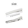 100 Pack Small Flat Silver Duckbill Alligator Metal Hair Clips Crocodile Clips Hair Grips Pins Hairdressing Styling Sectioning Curl Clips Slides Barrettes Craft DIY Accessories for Women Girl (55mm)