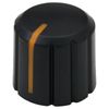 6mm Splined Hole Short Mixer/Equipment Control Knobs Pack of 10 (Orange)