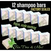 12 Pack SPRING & VINE Tea Tree & Mint Shampoo Bar:vegan,soothing w Essential Oil