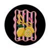 Lemon Bow Heart Stripes Fun Aesthetic PopSockets Adhesive PopGrip