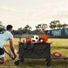 Extra Long Extender Wagon Cart,Collapsible Folding Heavy Duty Beach Wagon Cart