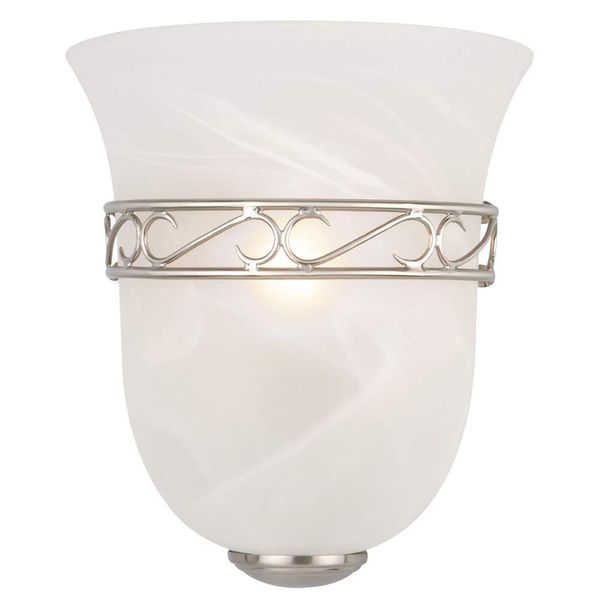 Design House 514588 Marlowe 1 Light Wall Light, Satin Nickel 24 x 36