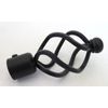 1 x Ferrum End Piece Spiral Metal Black Diameter 16 mm
