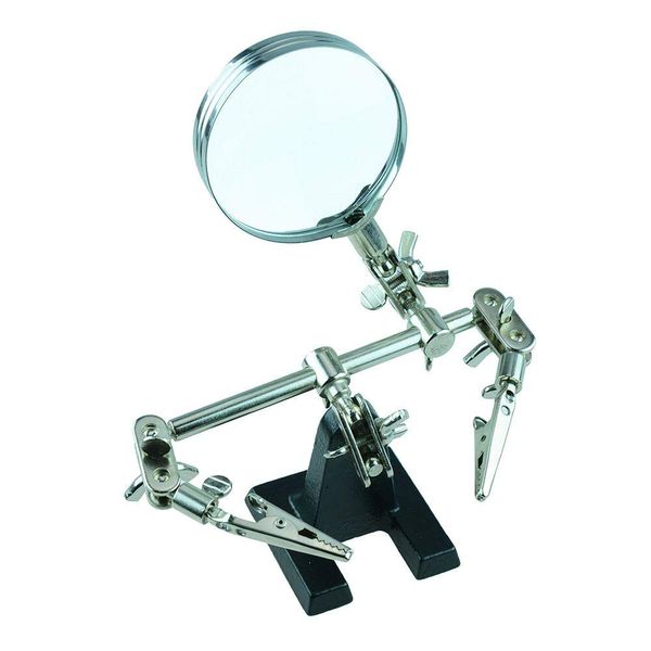 Helping Hand with Magnifier Soldering Solder Tool Electronics Basic 2.5x Magnifying Glass Quality