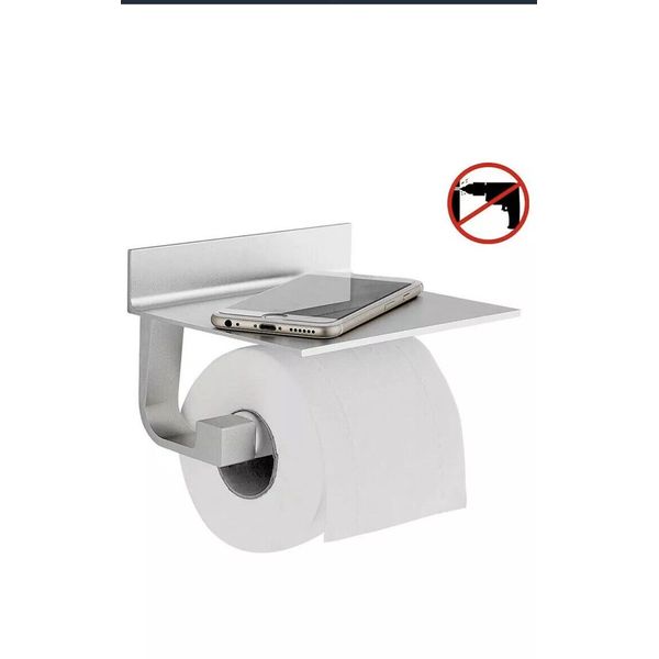 Hoomtaook Toilet Paper Holder Space Aluminum Tissue Paper Roll Holder Wall Mount