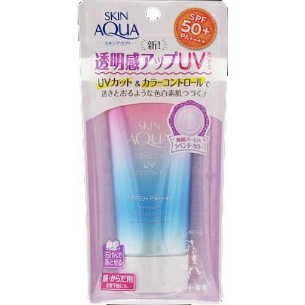 Year-end sale: Rohto Pharmaceutical Skin Aqua Tone Up UV Essence Sunscreen 80g SPF50+ PA++++ Sunscreen for face and body (4987241157754) *Ends while stocks last