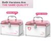Glosen Medicine Lock Box With Key，8.46 * 5.87 * 5.51 Inch，locked Medicine Box with Child Safe Lock