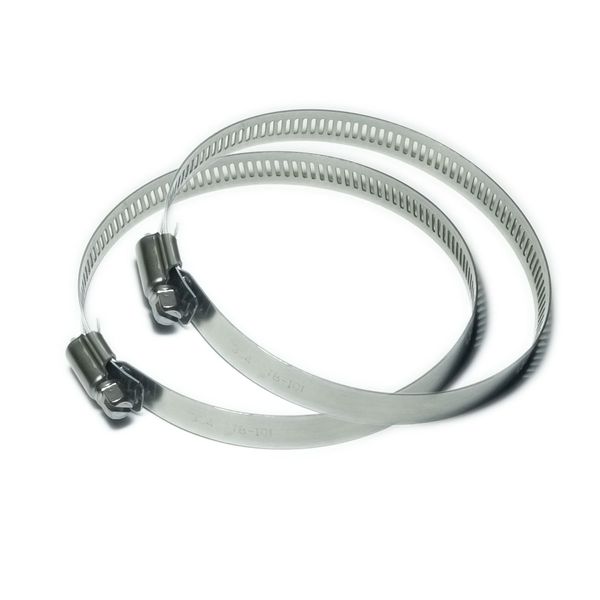 Stainless Steel Adjustable Hose Clamp, Hose Band, Pipe Clamp, Pack of 2 (Diameter Φ3.0 - 3.9 inches (78 - 101 mm)