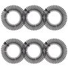 HOYOEY 6 Pieces Full Circular Stretch Flexible Comb Plastic Circle Comb Zigzag Headband Flexi Combs