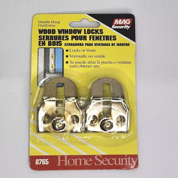 MAG Security Wood Window Locks Double Hung Guillotine 8765 Pack of 2