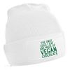 Flox Creative White Beanie Only Eggs I Eat Vegan Chocolate