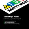 Custom Made Yellow Background Sign (Choose Size, Material & Text)