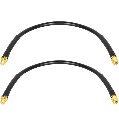 XRDS -RF SMA Cable 1FT, SMA Extension Cable with SMA Male to SMA Female Connector 50 Ohm KMR240 Low Loss SMA Coax Coaxial Cable（2PCS）