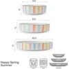Spring Summer 9 Piece Dinnerware Serving Bowl Set, Service for 3