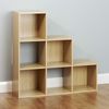 Hartleys Oak Effect 3 Tier Storage Unit - 6 Cubes
