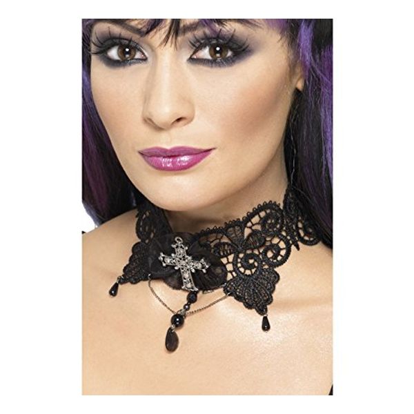 Halloween Gothic Black Lace Choker