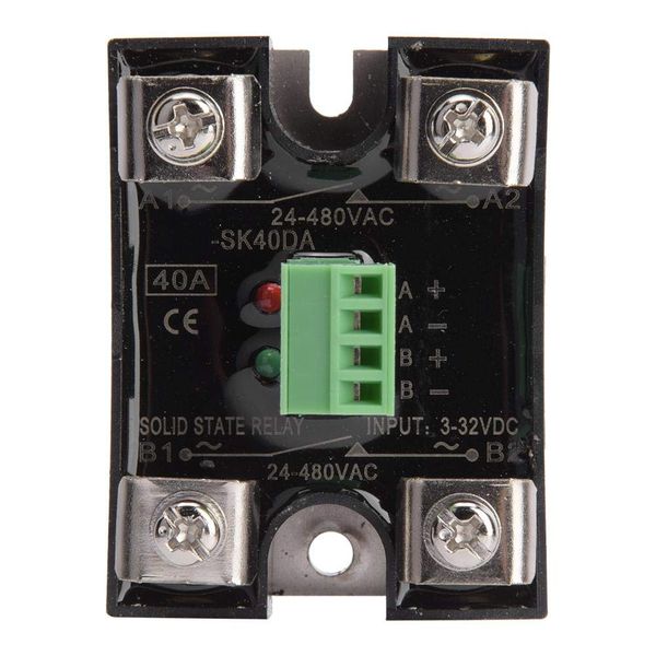Channel DC Control Channel AC Solid State Relay 24-480VAC Single Phase DC-AC SSR Relay Module(40A(BERM-SK40DA))