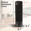 Honeywell - Ceramic Tower Heater - Slate Gray