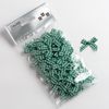Italian Options Gingham Check Ribbon Bows 100-Piece Pack, 3 cm Bow Width, Green