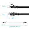 RIIEYOCA Cat6 Ethernet Patch Cable 1ft, High Speed Internet Network Cable with Rj45 Connectors for Router, Modem, Switch, Server, Black, 4 Pack