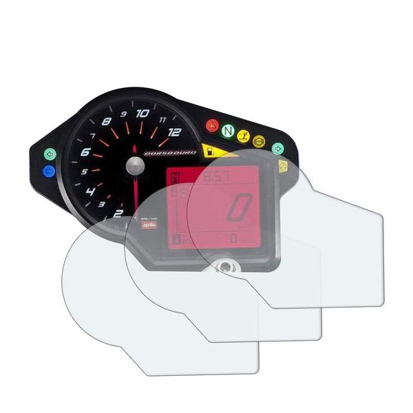 Speedo Angels SAAP53UC Dashboard Screen Protector for Aprilia Dorsoduro 750/1200 (2008+), 3 x Ultra Clear