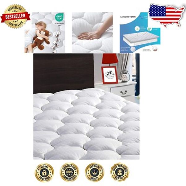 Cooling Twin Mattress Pad with Cotton Top & Down Alternative Filling - 39x75
