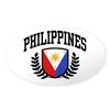 CafePress Philippines Flag Oval Car Bumper Sticker