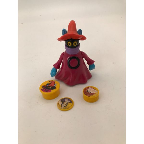 VTG HE-MAN 1983 ORKO Figure Coins Set Magic Trick MOTU Case and 1 Coin