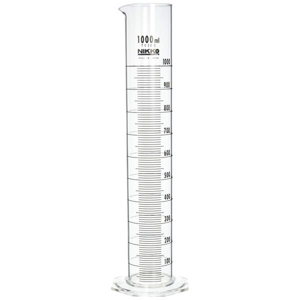 Nikko Hansen Chemical Graduated Cylinder, 33.8 fl oz (1000 ml)