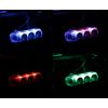 Procyon DL-33 Cigarette Lighter Socket, 3-Way USB 12/24V with Rainbow LED