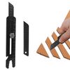 Multi-functional Utility Cutter, Versatile Tool Cutter, Multi-Purpose Utility Cutter, Cardboard Cutter, Utility Knife, Lightweight, Sharp, Tape Measuring Device (Black)