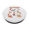 Fox Breeds Cute Kawaii Fox Animals Educational PopSockets Adhesive PopGrip