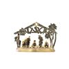 Icy Craft Stable Gold Glitter Nativity