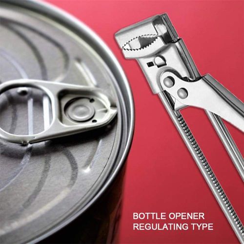 Bottle Opener Adjustable Non-Slip Jar Can Opener Stainless Steel Manual Opener Kitchen Breakfast Cooking Lid Remover Gripper Tool for Seniors Arthritis