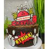 Bowling Cake Topper Kit with Accessories, 18 cm Tall, Personalised, Biodegradable PLA