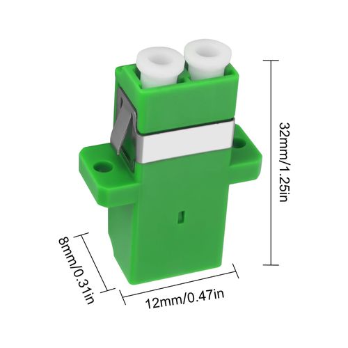 XMSJSIY LC to LC Coupler Fiber Optic Adapter LC APC Female to Female Duplex Single Mode Fiber Connector Converter with Panel Mounting Wing for Internet Connector -5 PCS
