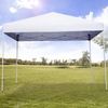 10 x 10 FT Pop Up Foldable Waterproof Canopy Tent Adjustable Height w/ Bag White