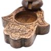 Ancient Wisdom Sm Mango Wood Backflow Burner - Hamsa