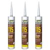 3 x EVERBUILD WHITE 115 G.P. Building Mastic Pointing Sealant Waterproof