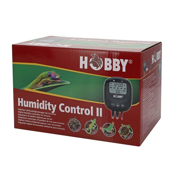 Hobby 10884 Humidity Control II, digitale Steuereinheit für Luftfeuchte, inkl. Nachtabsenkung, 2 Steckplätze, für Terrarien und Gewächshäuser