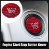 Hihaha Car Engine Start Stop Button Cover Cap 2.2cm Diameter Red Durable Material