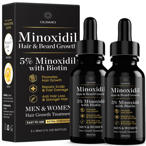 5% Minoxidil Hair Growth Serum, Minoxidil for Women Hair Growth, Minoxidil for Men Beard Growth, Hair Growth Oil for Women, Hair Regrowth Treatment for Men and Women, Minoxidil 5% Hair Growth.