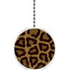 Carolina Hardware and Decor Leopard Print Solid Ceramic Fan Pull