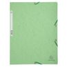 Exacompta 55573E - Lot of 3. 3 flap elasticated folder A4 assorted colour Nature