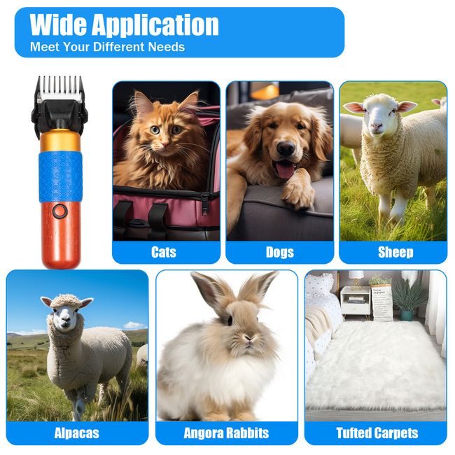 200W Electric Farm Supplies Sheep Clipper Goat Shears Animal Grooming w/ Brush