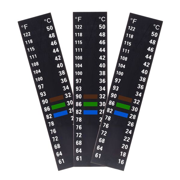 Aquarium Thermometer Strips 16-50 °C 61-122 ℉ Fish Tank Thermometer Strips 3pcs