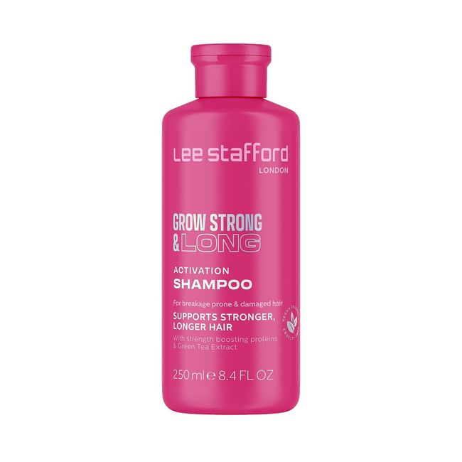 Lee Stafford Grow Strong & Long Activation Hair Growth Shampoo for Hair Thinning & Loss | Hairs Thickening Treatment for Men Women Hair lengthening Regrowth Sulfate Paraben free 250ML Cleanser