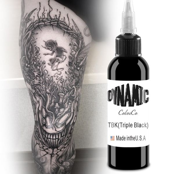 Tatuaggio di colore nero, 120 ml, concentrazione all'80%, inchiostro nero per tatuaggi, tatuaggi e tatuaggi, vegan-Friendly standard Pigment Tattoo Supplies True Black